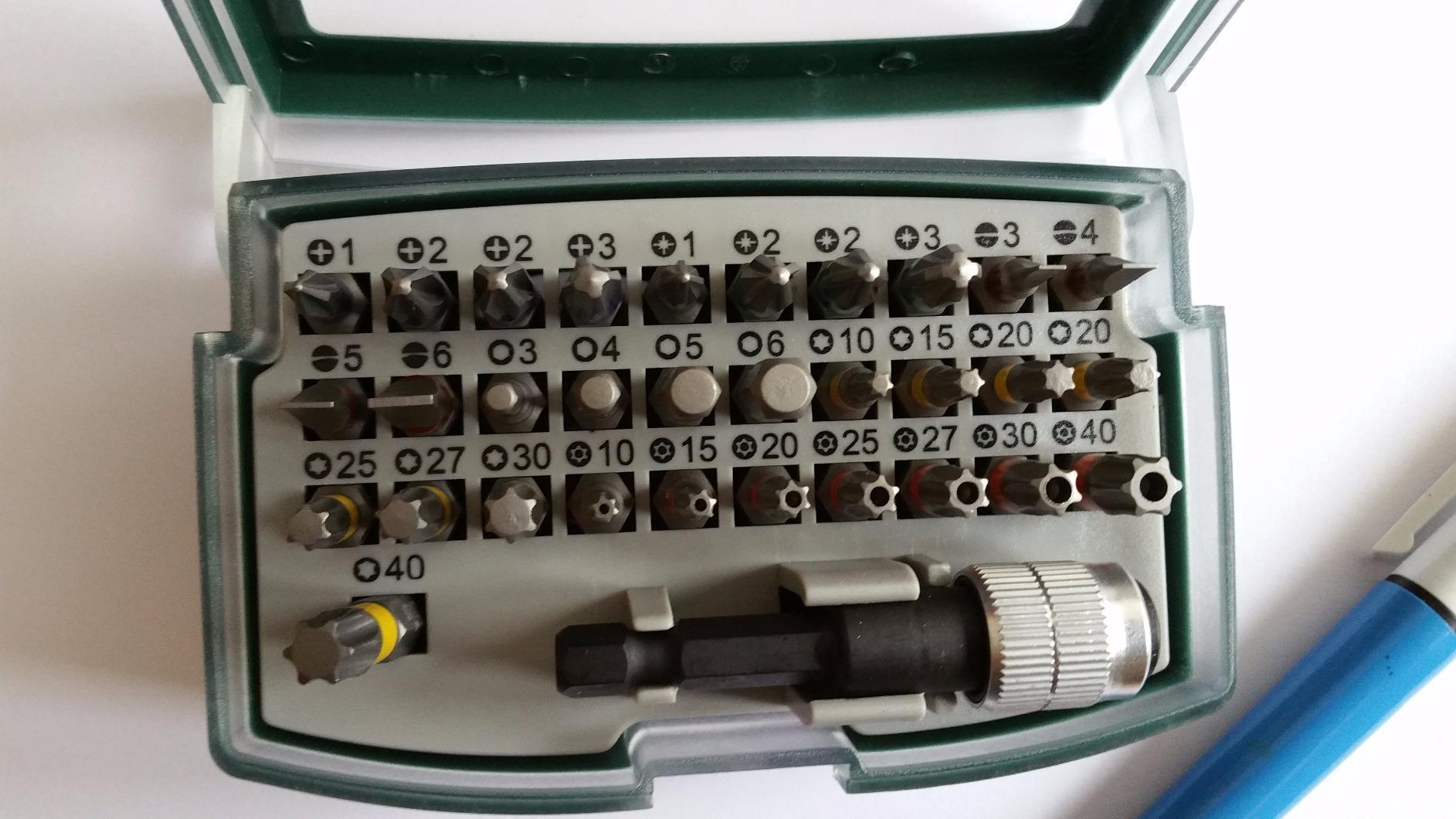 Bosch jeu embouts vissage 32 pièces code couleur tournevis
