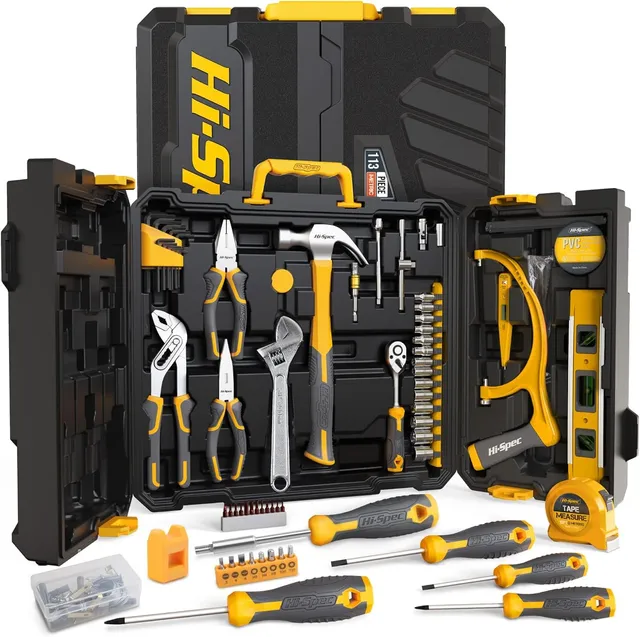 Hi-Spec Tool Kits coffret outils 113 pièces maison