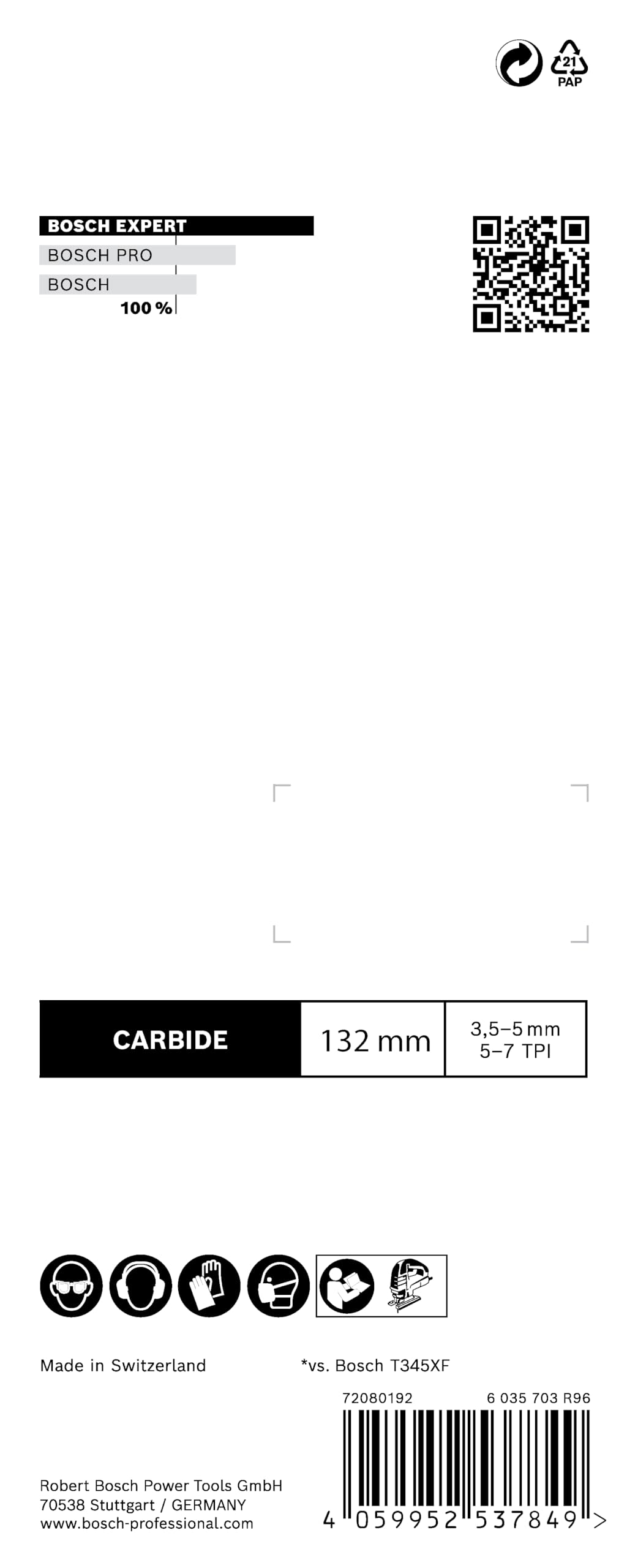 Bosch EXPERT T367XHM lame scie sauteuse carbure 3 pcs multi