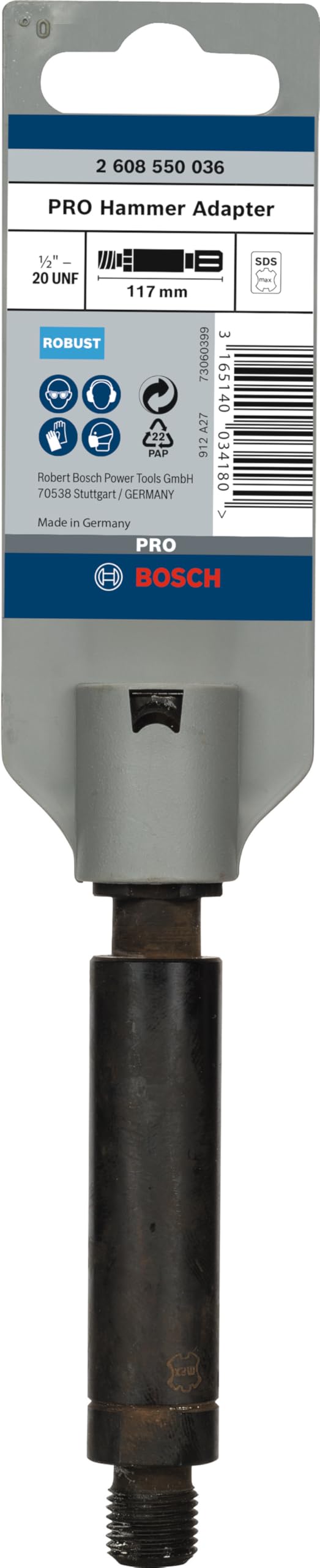 Bosch PRO adaptateur SDS max 1/2"-20 UNF marteau