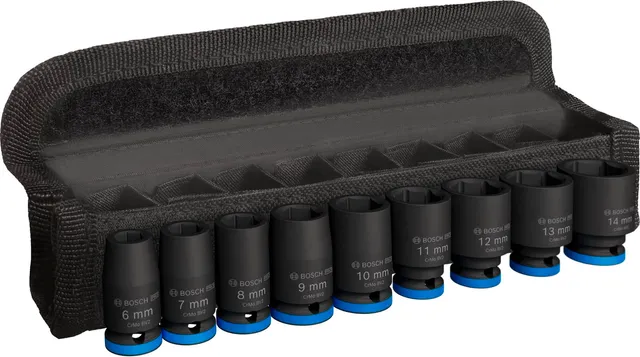 Bosch PRO Impact coffret douilles 9 pcs 1/4" vissage