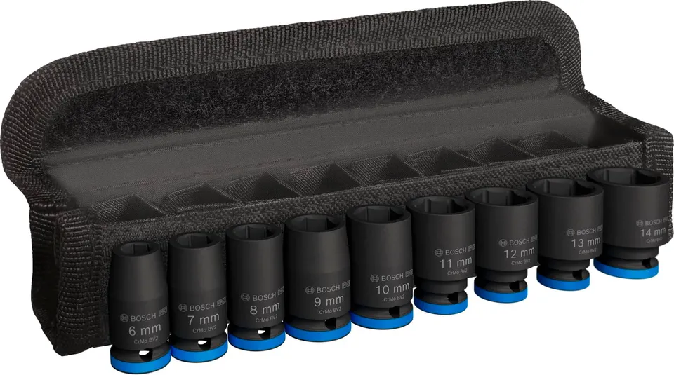 Bosch PRO Impact coffret douilles 9 pcs 1/4" vissage