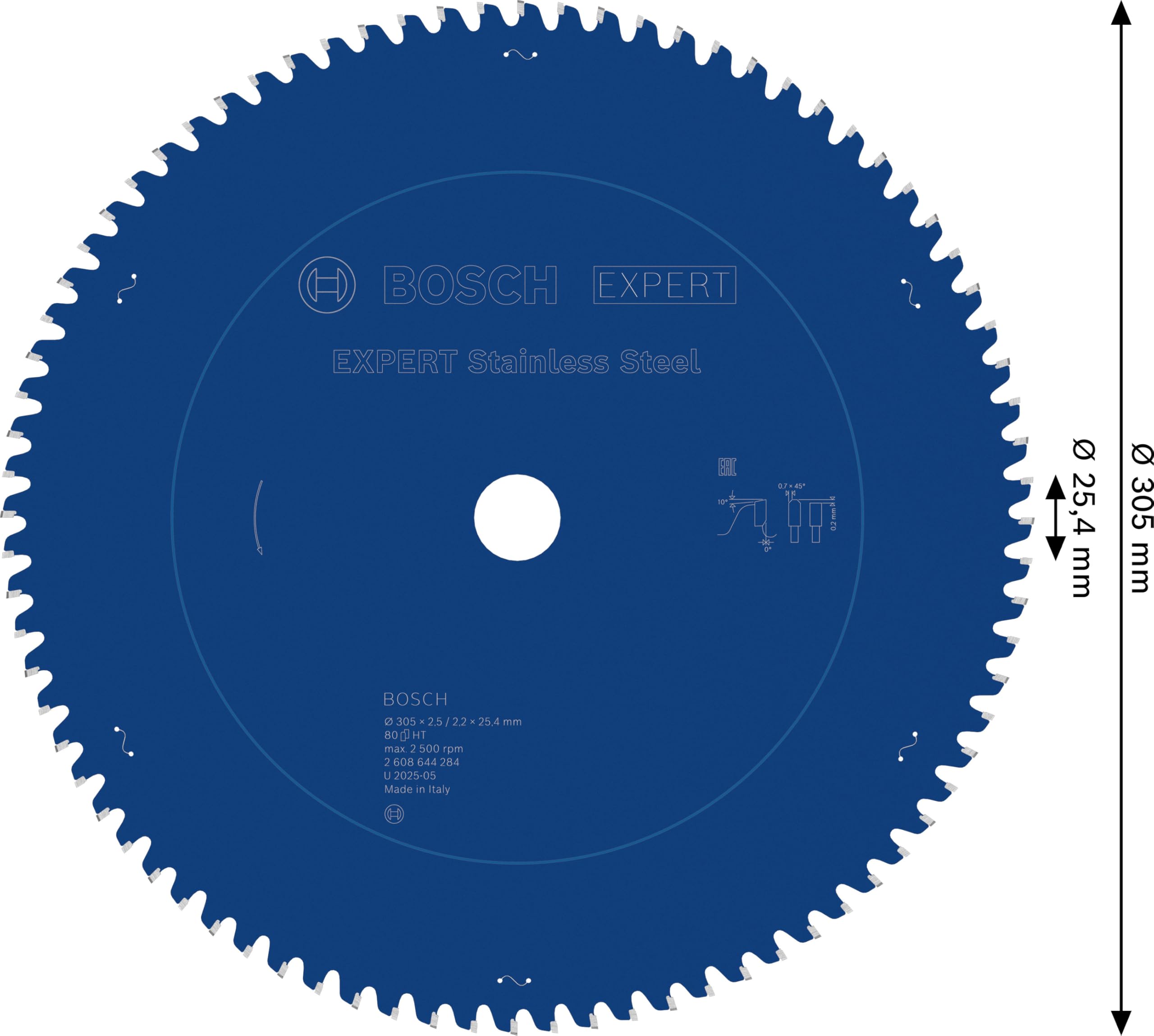 Bosch Expert lame scie circulaire inox 305 mm 80 dents