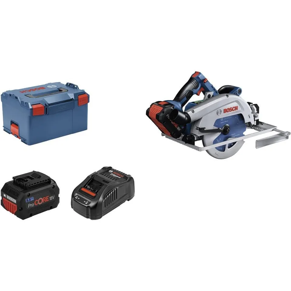 Bosch BITURBO GKS 18V-68 GC scie circulaire 2x5,5 Ah rail