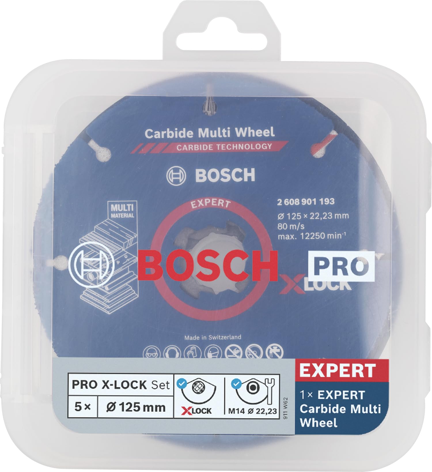 Bosch PRO Cutting Grinding coffret disques X-Lock 125 mm 5x