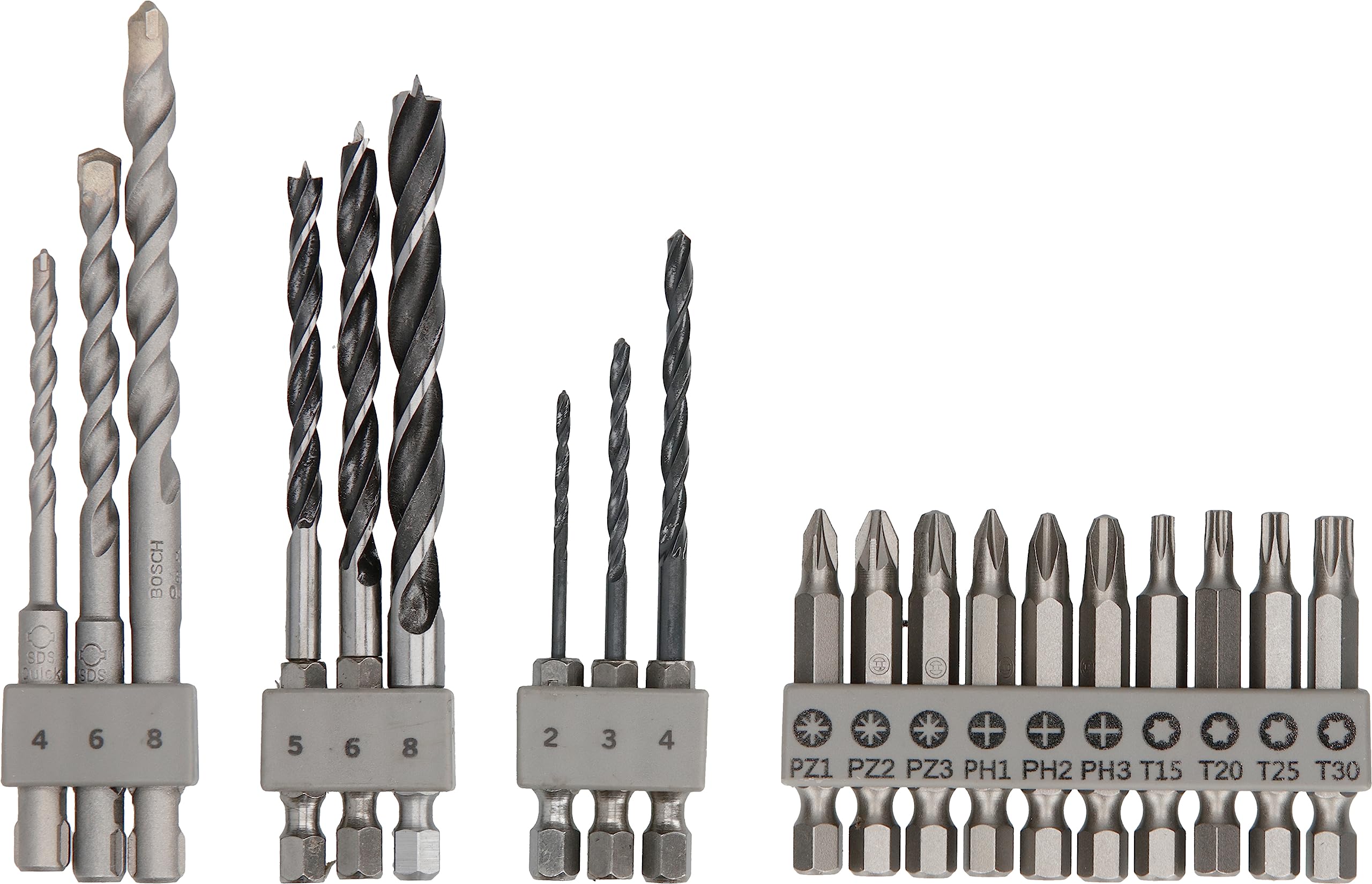 Bosch Uneo kit mixte 19 pièces bois métal pierre SDS