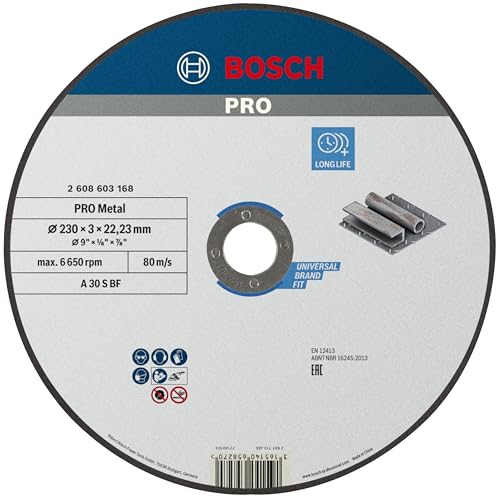 Bosch Disques à tronçonner 2608603168 disque métal 230 mm 3 mm