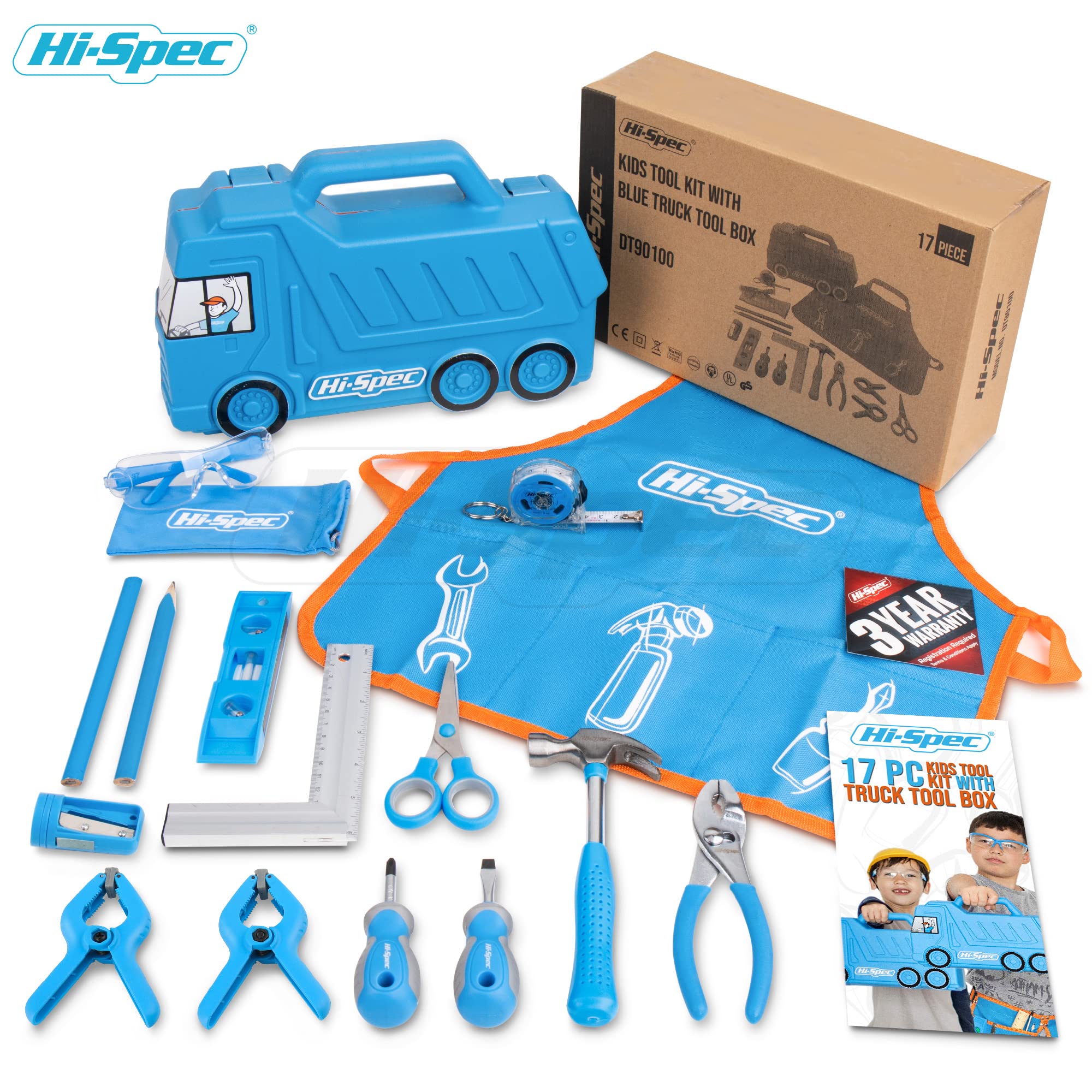 Hi-Spec KIDS Series mallette camion bleue 17 pièces