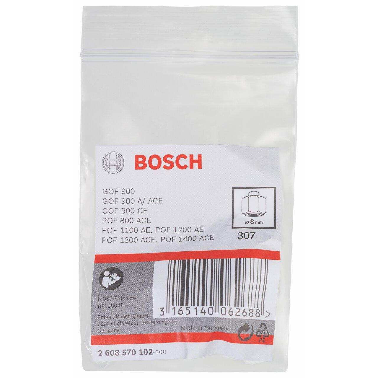 Bosch 2608570102 pince de serrage 8/19mm