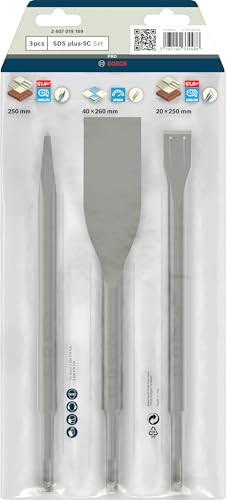 Bosch Burins 2607019159 coffret SDS Plus 3 burins béton carrelage