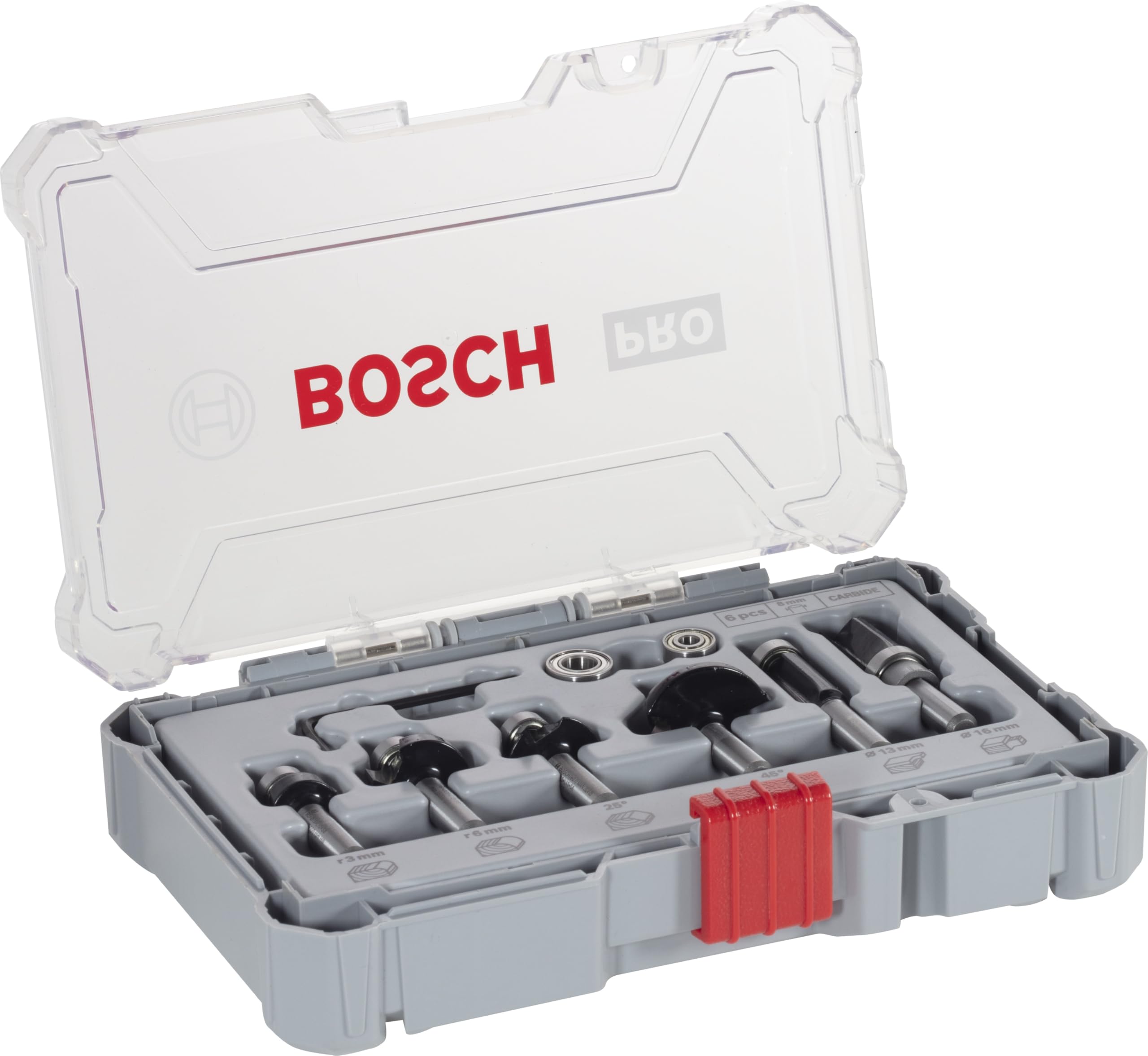 Bosch PRO kit fraises à araser 6 pcs 8 mm