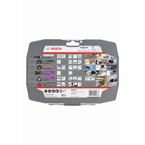 Bosch Abrasifs 2608664624 Coffret 5 Accessoires Starlock Bois Métal