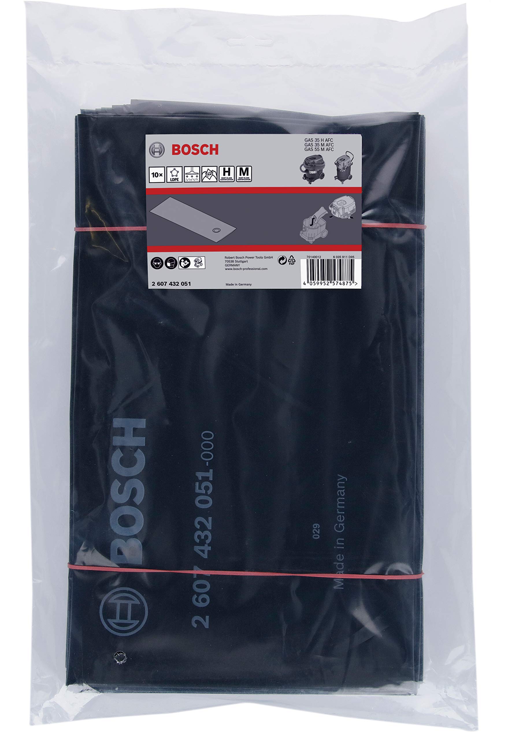 Bosch GAS 35/55 sacs polyéthylène aspirateur lot de 10