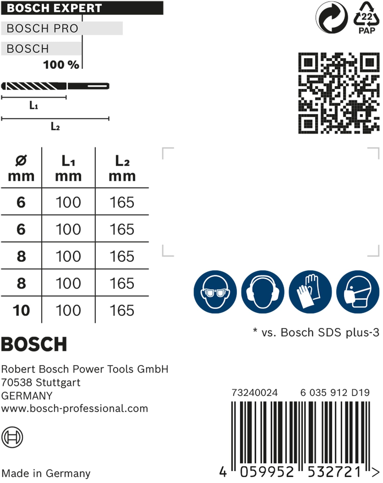 Bosch EXPERT SDS plus-7X Coffret forets béton 6-10 mm x5
