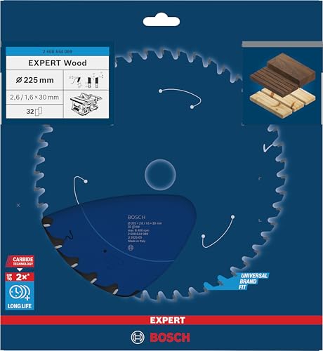 Bosch EXPERT Wood Lame scie circulaire 225 mm T32