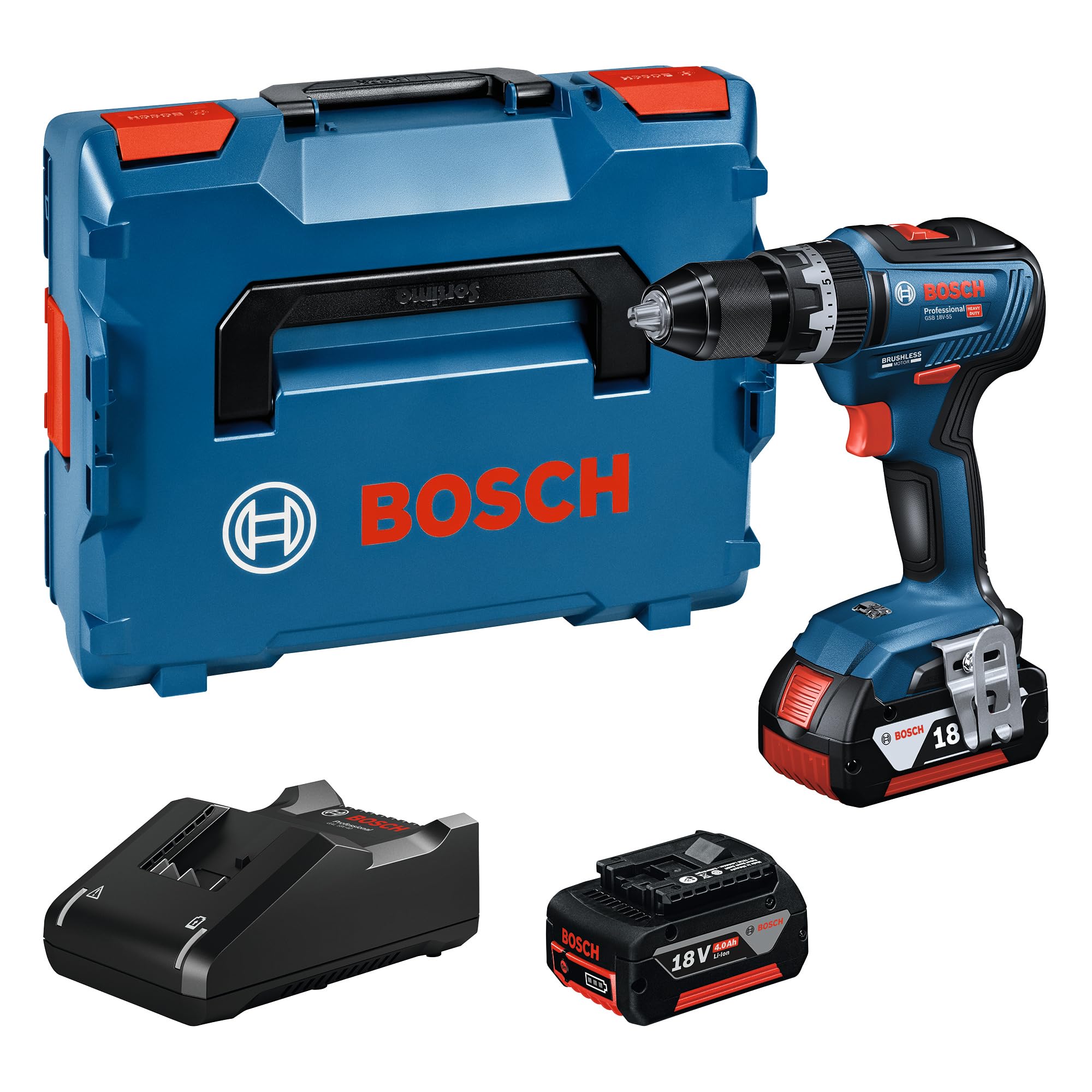 Bosch GSB 18V-55 perceuse-visseuse 18V 55 Nm 2x4,0 Ah