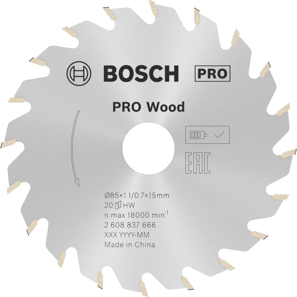 Bosch Standard for Wood lame scie circulaire 85 mm 20 dents bois