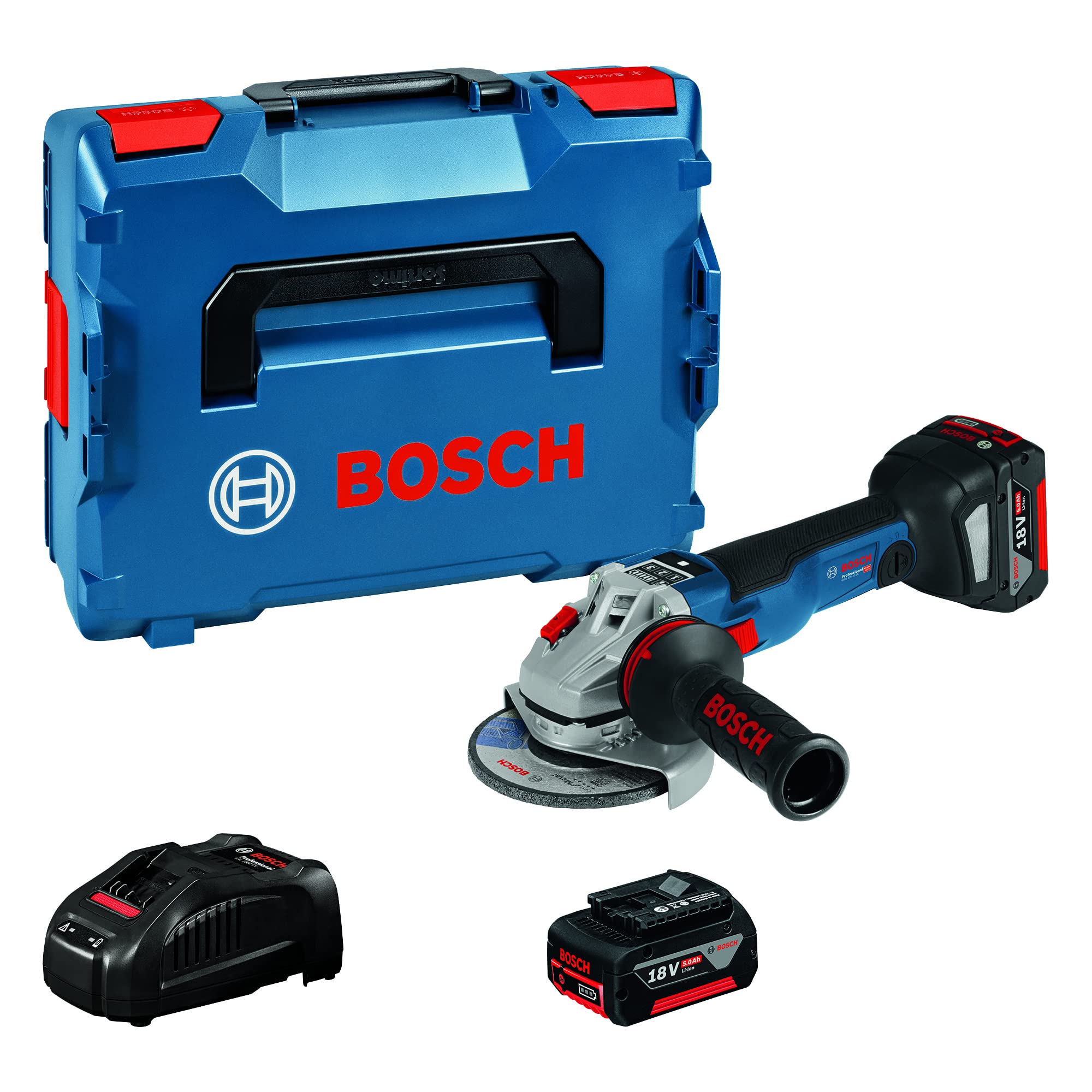 Bosch GWS 18V-10 SC meuleuse 125 mm 2x5Ah L-Boxx