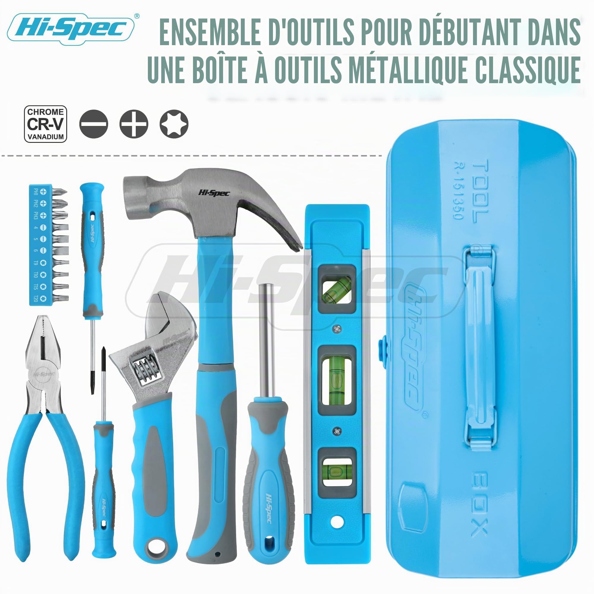 Hi-Spec KIDS Series boîte métal bleue débutant 9p