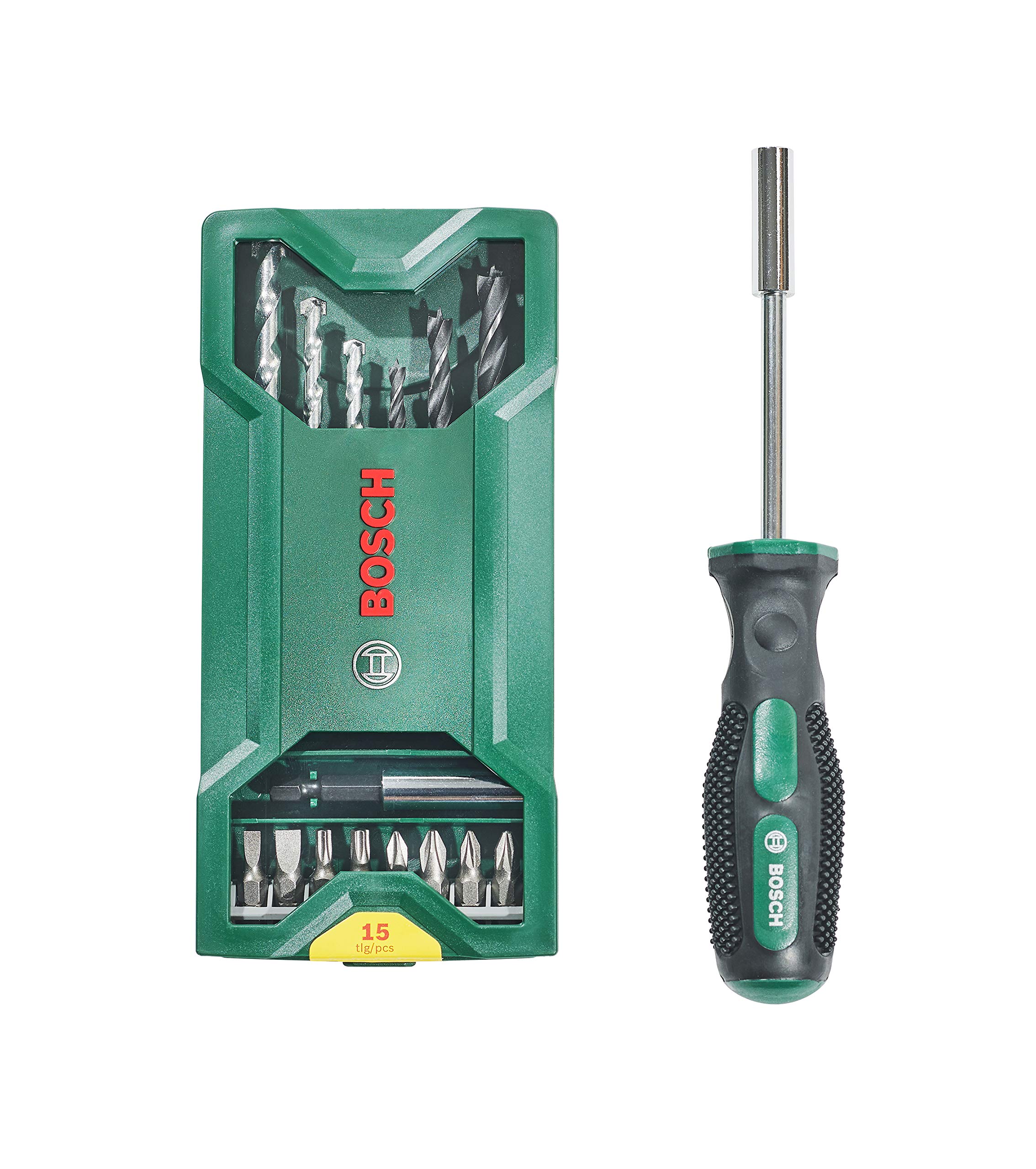 Bosch Mini X-Line coffret mixte 15+1 forets bois pierre
