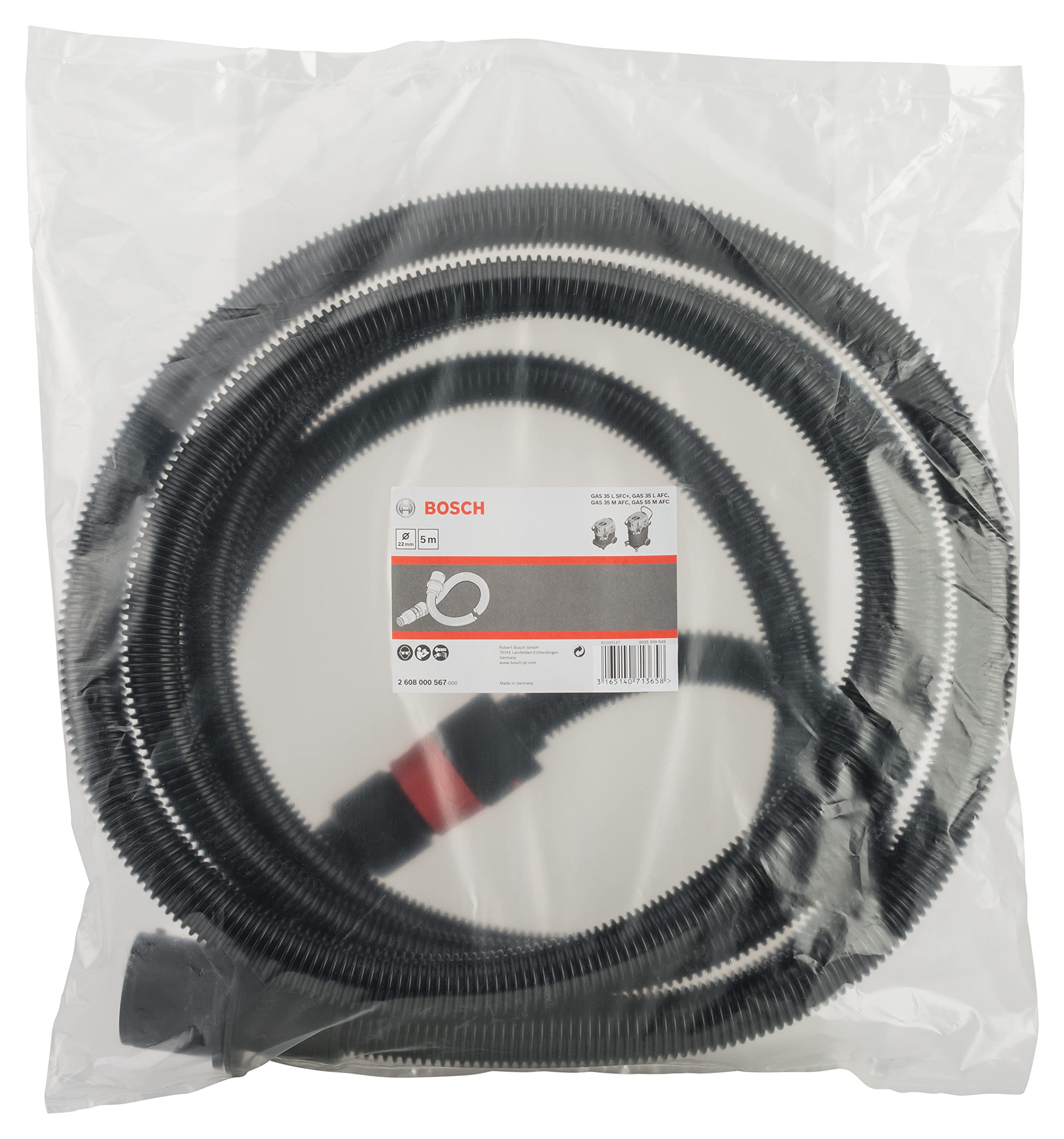 Bosch GAS tuyau aspirateur baionnette 22 mm 5 m