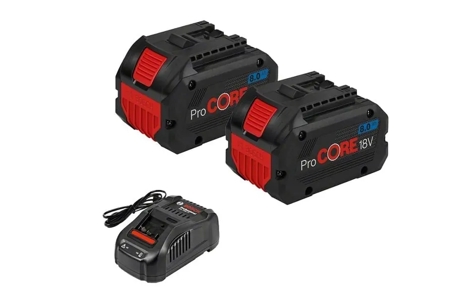 Bosch ProCORE18V set 2 batteries 8.0Ah + GAL 1880 CV