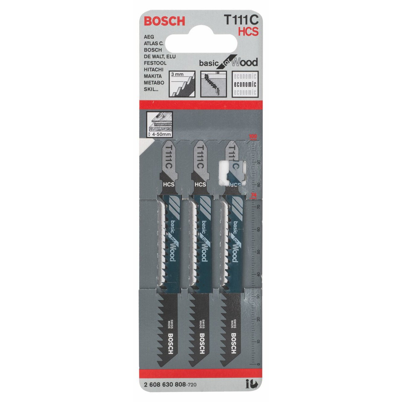 Bosch T 111 C Basic for Wood lame scie sauteuse 3 pièces
