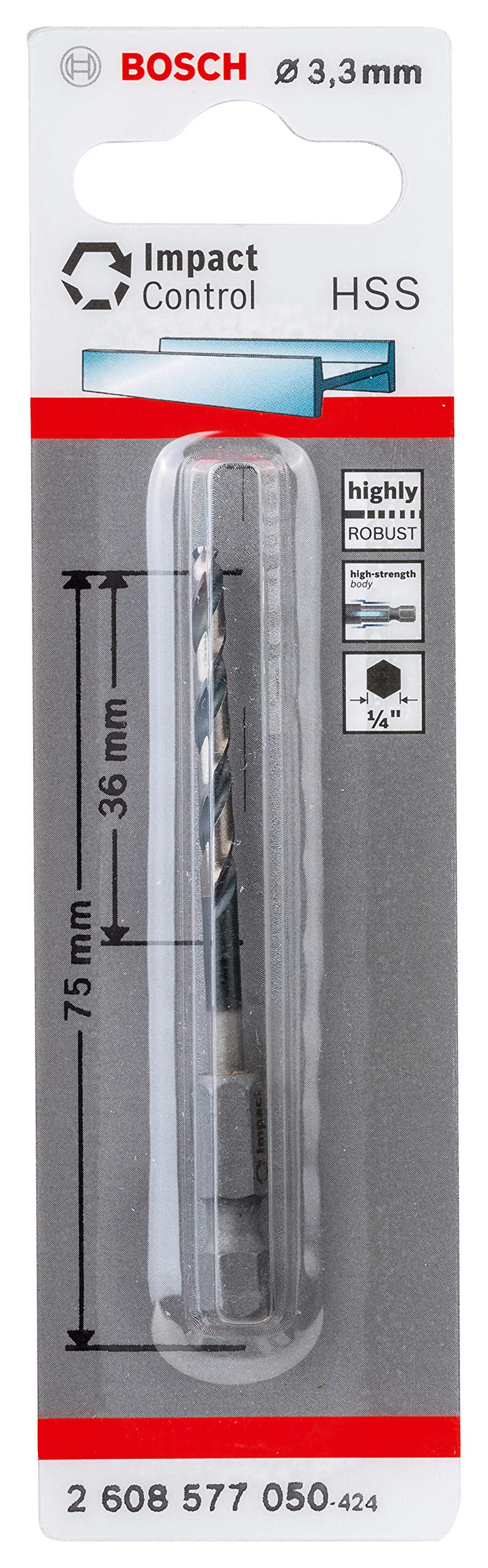 Bosch Impact Control foret HSS métal 8 mm 117 mm