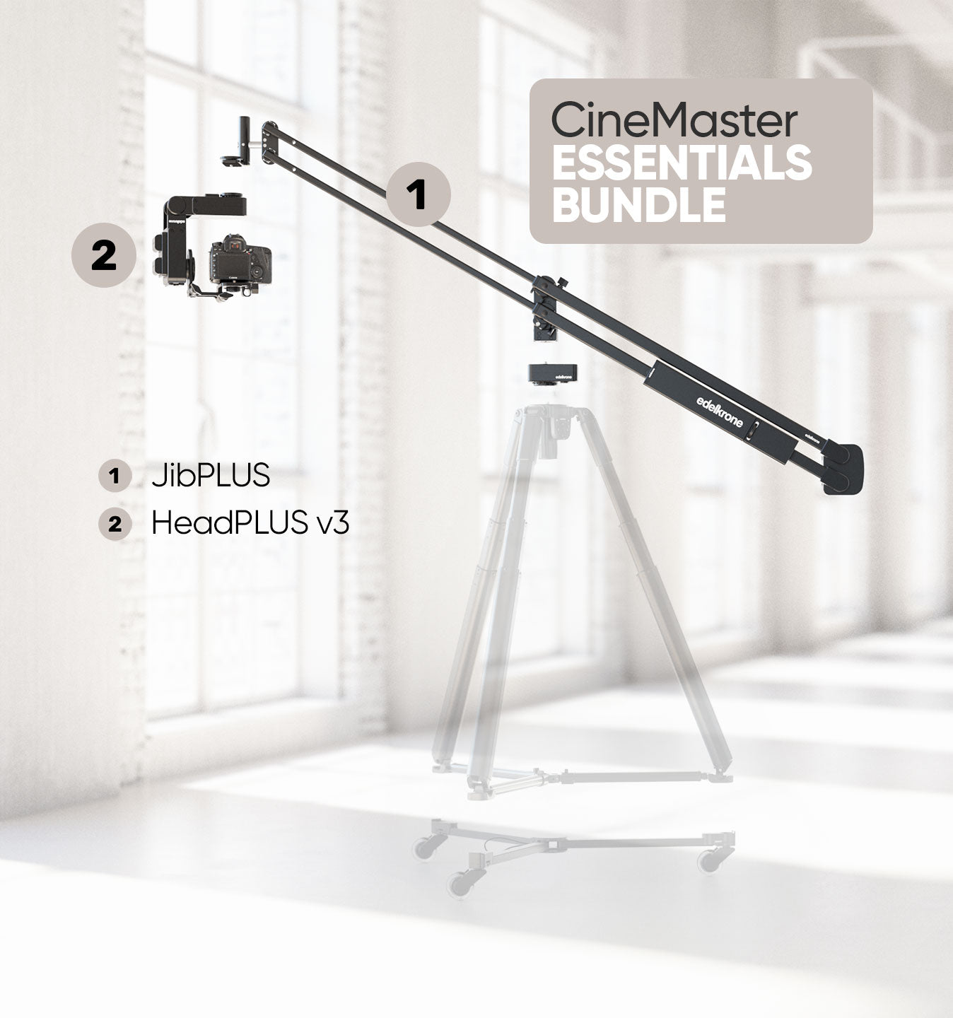 Edelkrone CineMaster Bundle kit grue JibPLUS HeadPLUS